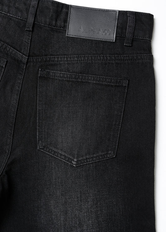 CARSON DENIM SHORT / BLACK