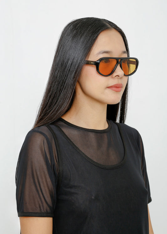 ELLIOT SUNGLASSES  / BLACK-AMBER