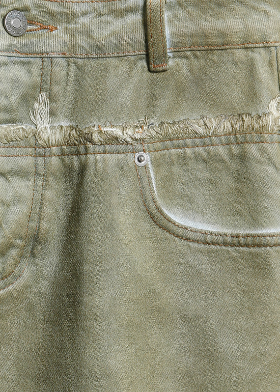 INDIO DENIM SKIRT / KHAKI