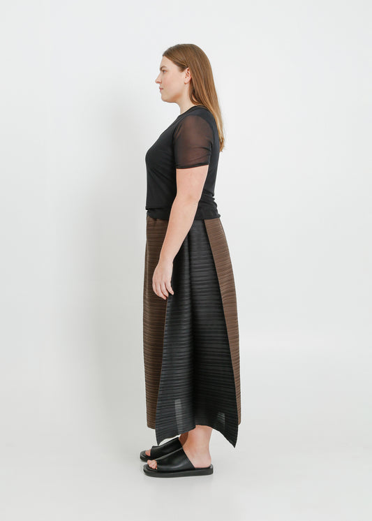 BRISTOL SKIRT  / CHOCOLATE-BLACK