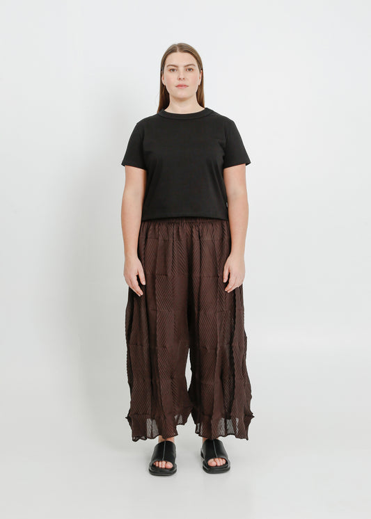 ATLEY PLEAT CULOTTE  / CHOCOLATE