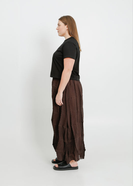 ATLEY PLEAT CULOTTE  / CHOCOLATE