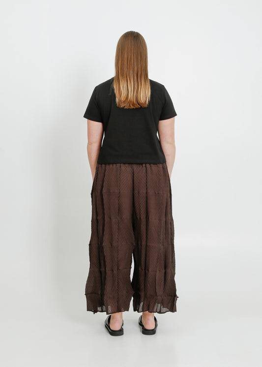 ATLEY PLEAT CULOTTE  / CHOCOLATE