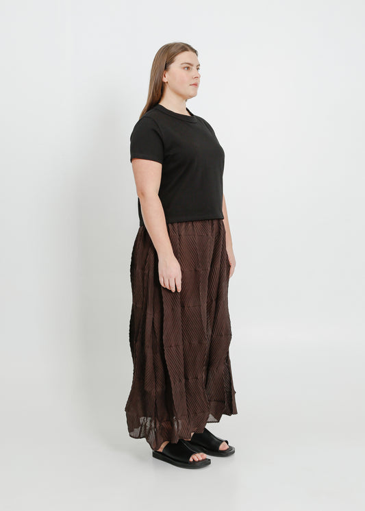 ATLEY PLEAT CULOTTE  / CHOCOLATE