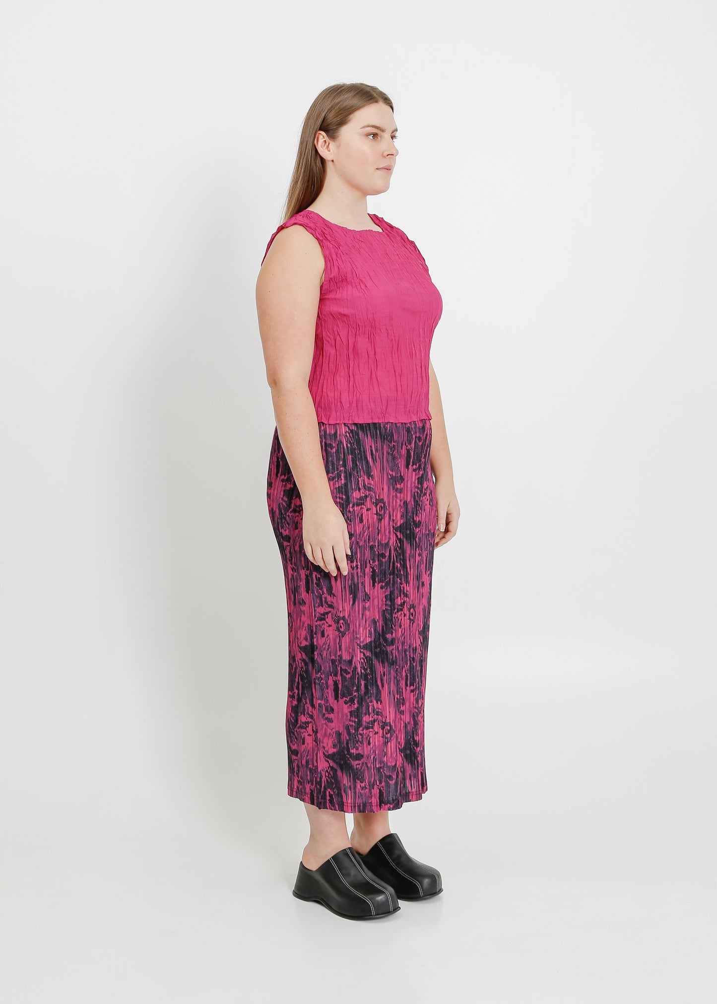 OPAL SKIRT / MAGENTA-BLACK