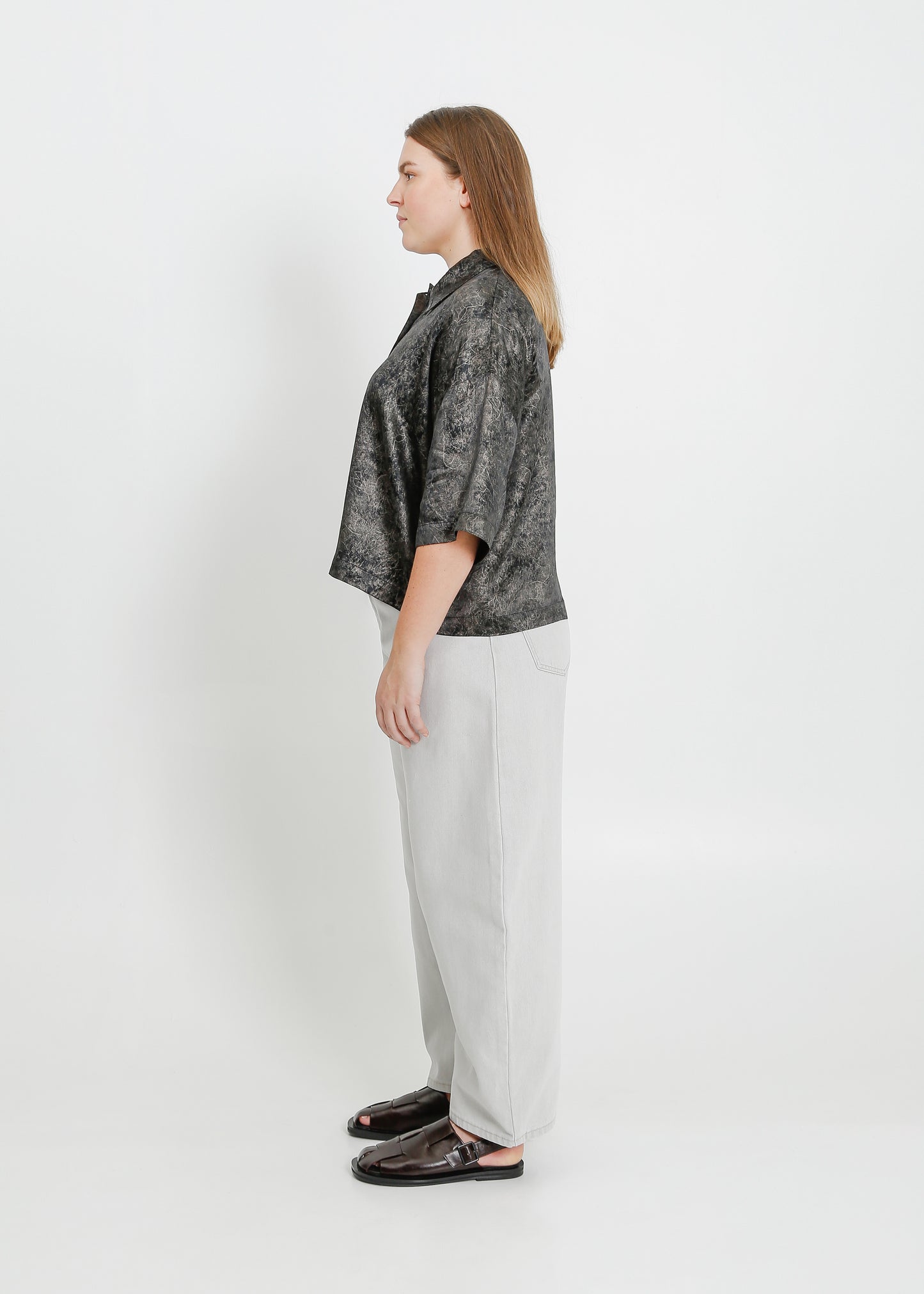 JANE SHIRT / BLACK-BONE