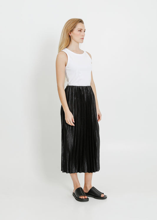 RILO PLEAT SKIRT / BLACK