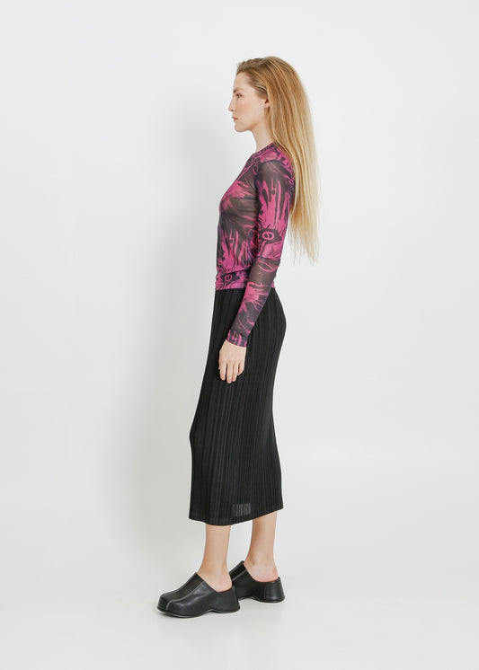 KELLER TOP / MAGENTA-BLACK