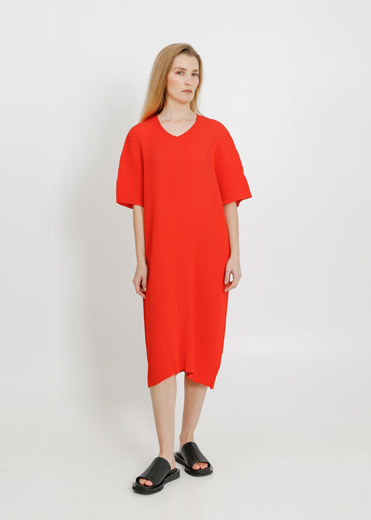 ALASKA PLEAT DRESS / POPPY