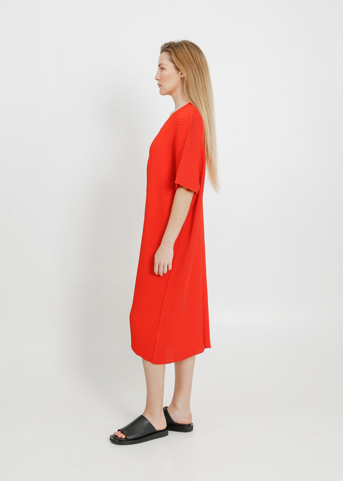 ALASKA PLEAT DRESS / POPPY