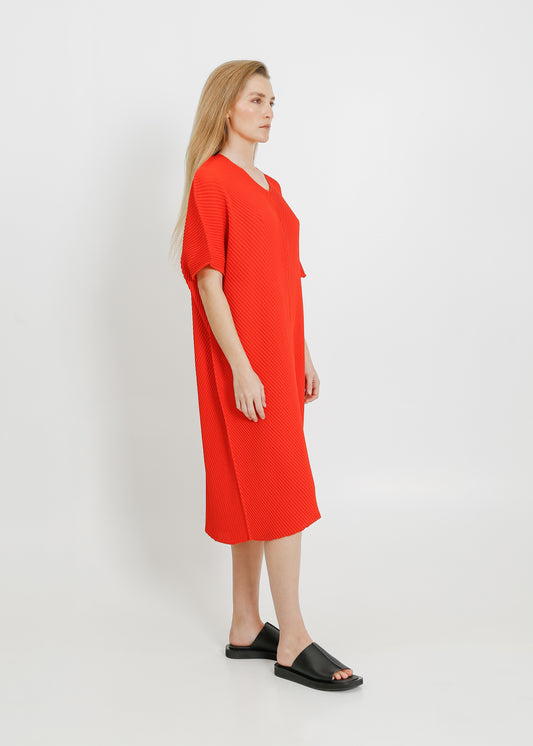 ALASKA PLEAT DRESS / POPPY