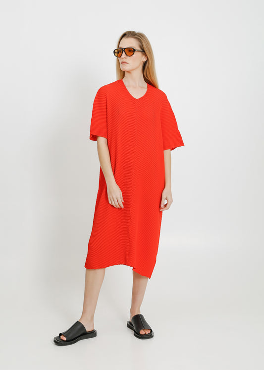 ALASKA PLEAT DRESS / POPPY