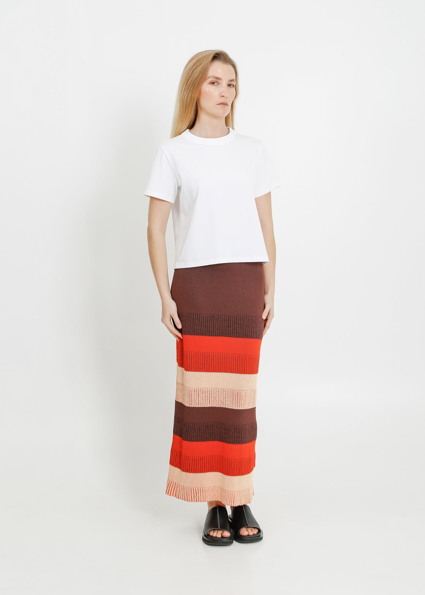 MARS KNIT SKIRT / POPPY-CHOCOLATE-LEMONADE