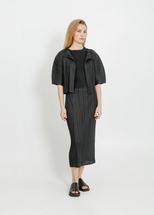 MARGOT PLEAT JACKET / BLACK