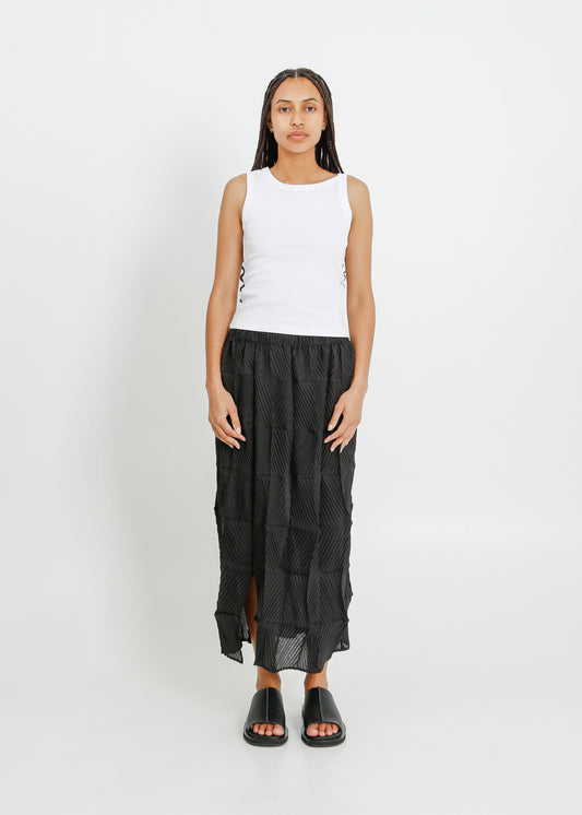 ARBOR PLEAT SKIRT / BLACK