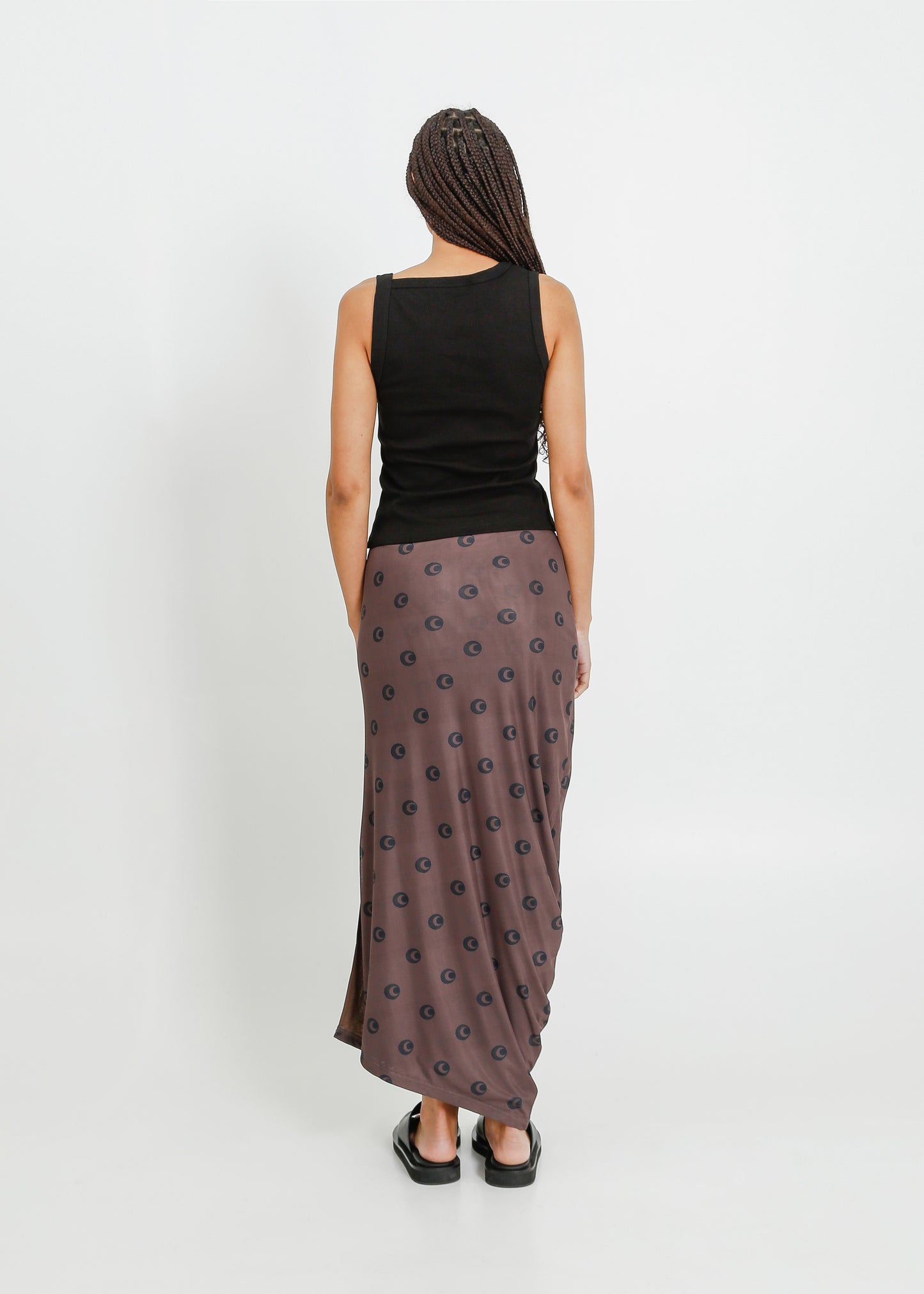 AMIRI TUBE SKIRT / MOCHA-BLACK