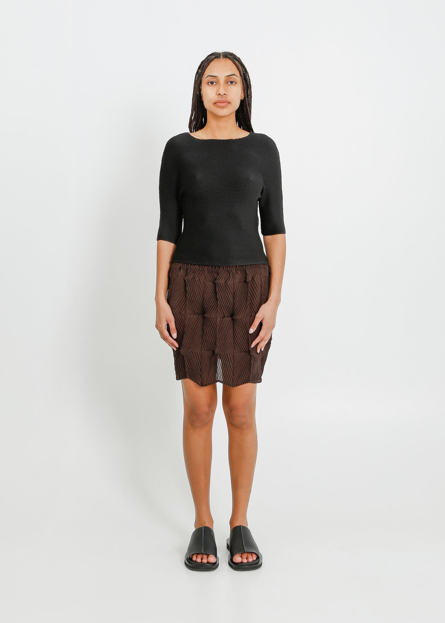 DREY PLEAT MINI / CHOCOLATE