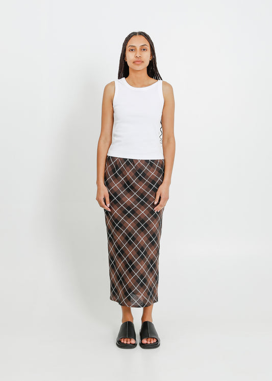 GEORGIA SKIRT / CHOCOLATE-BLACK-WHITE