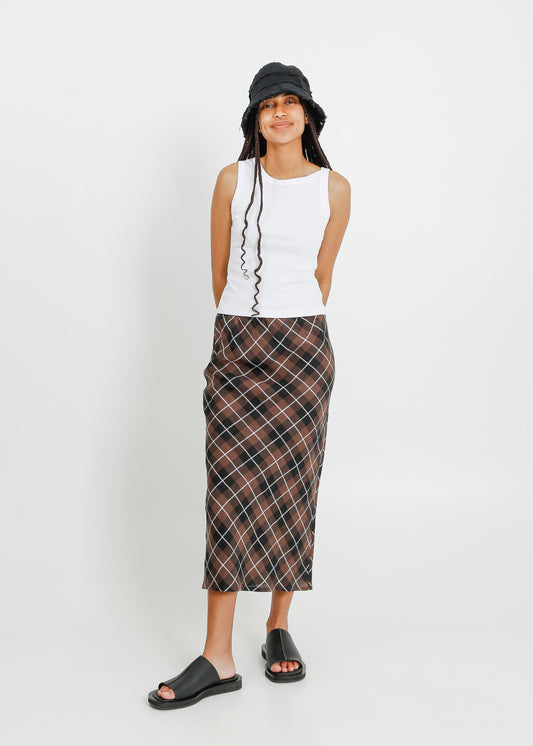 GEORGIA SKIRT / CHOCOLATE-BLACK-WHITE