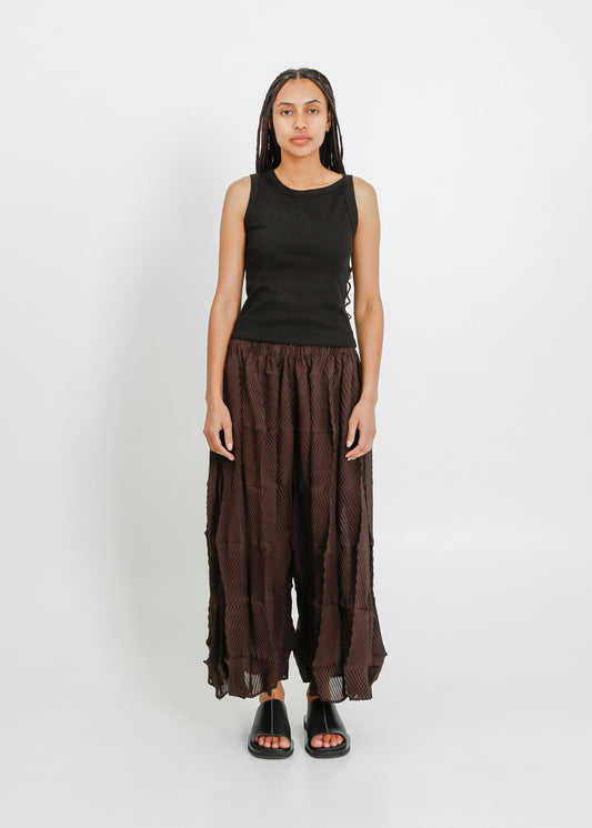 ATLEY PLEAT CULOTTE  / CHOCOLATE