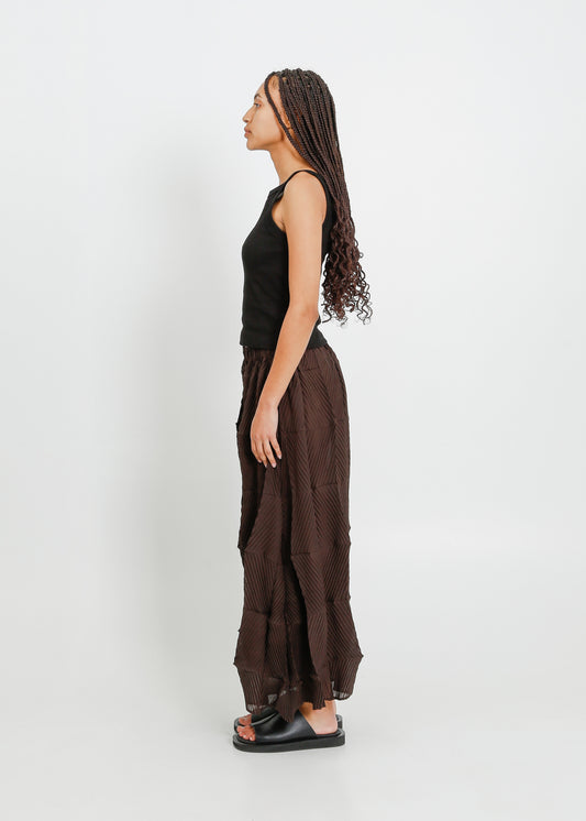 ATLEY PLEAT CULOTTE  / CHOCOLATE