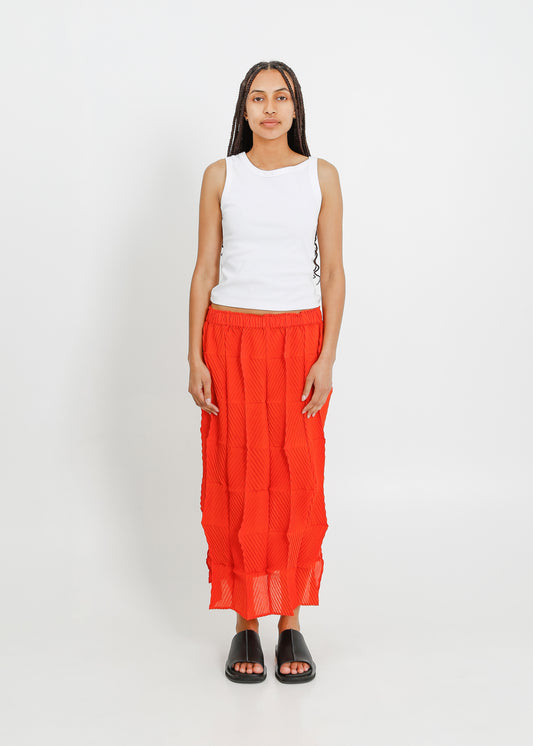 ARBOR PLEAT SKIRT / POPPY