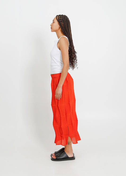 ARBOR PLEAT SKIRT / POPPY