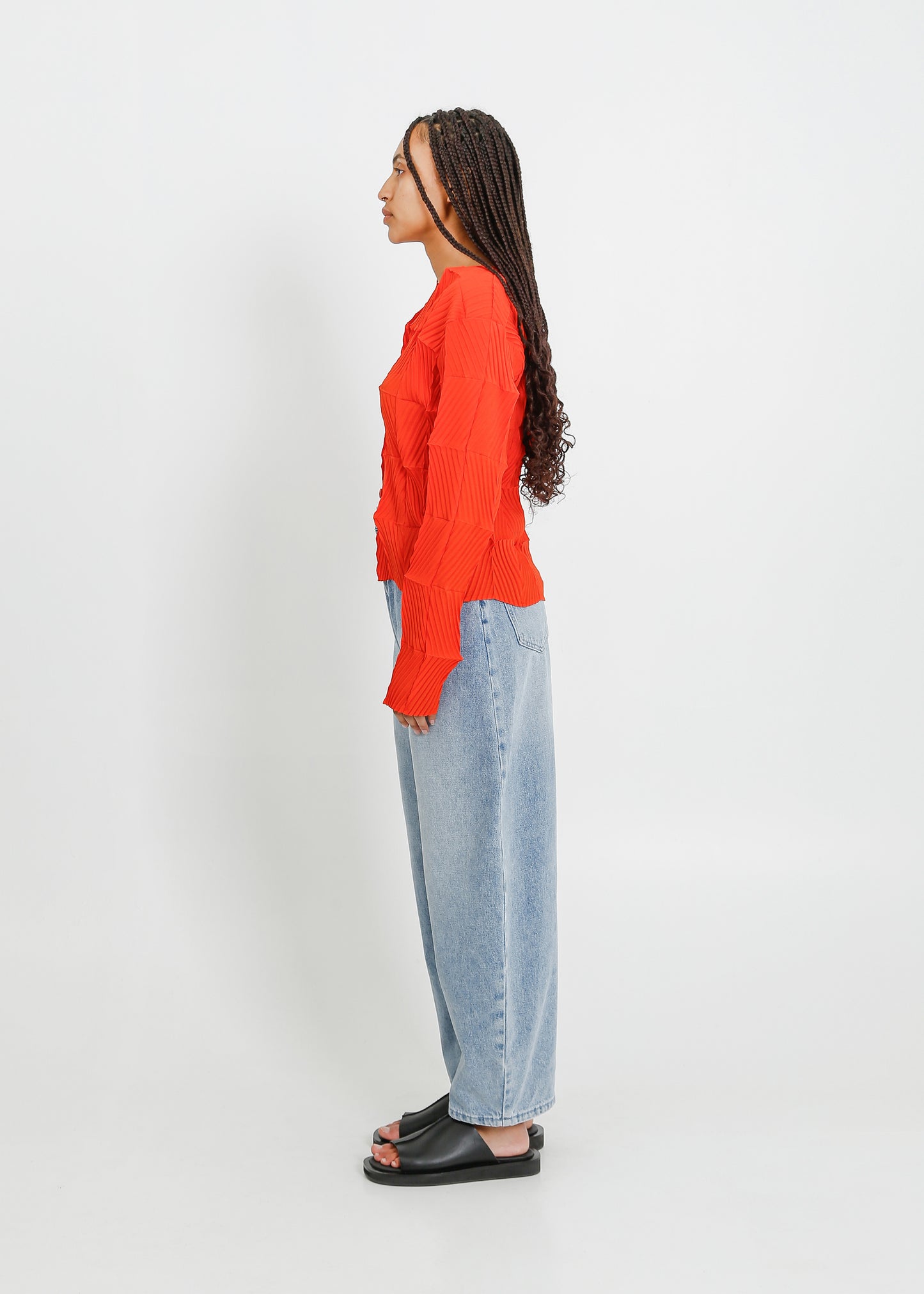 IRA PLEAT CARDI / POPPY