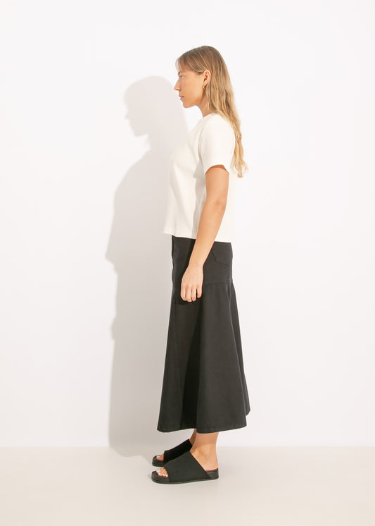 TESSA DENIM SKIRT / BLACK