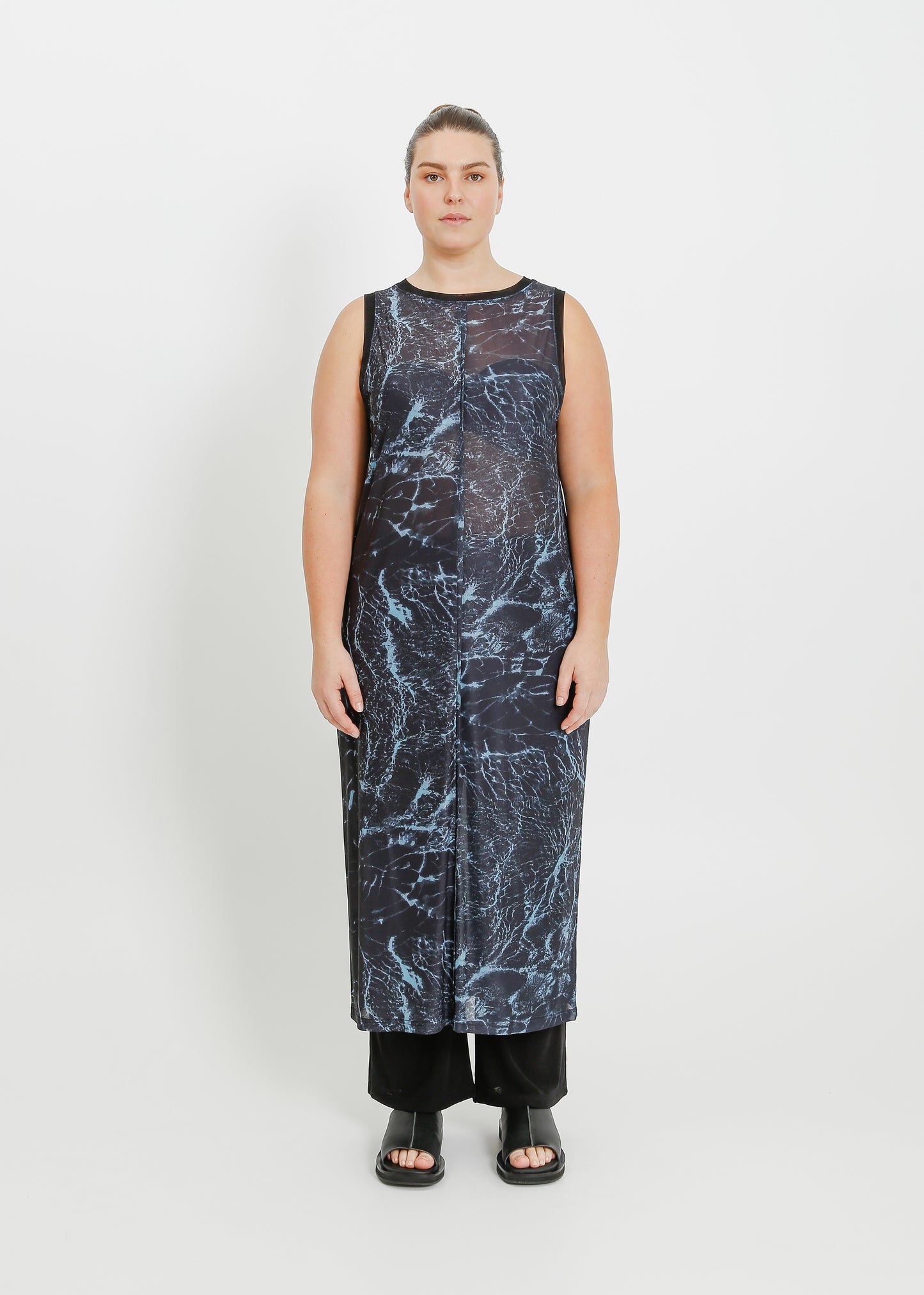 PALMER TANK DRESS / BLACK WATER