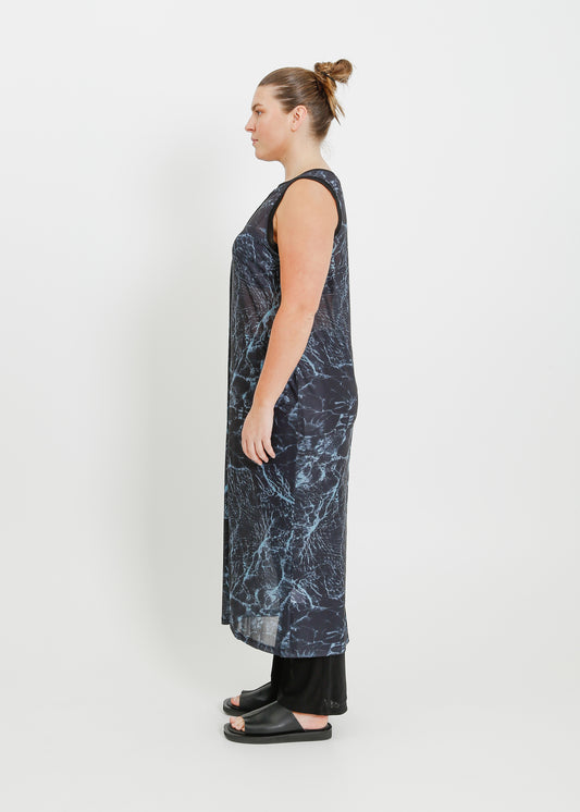 PALMER TANK DRESS / BLACK WATER