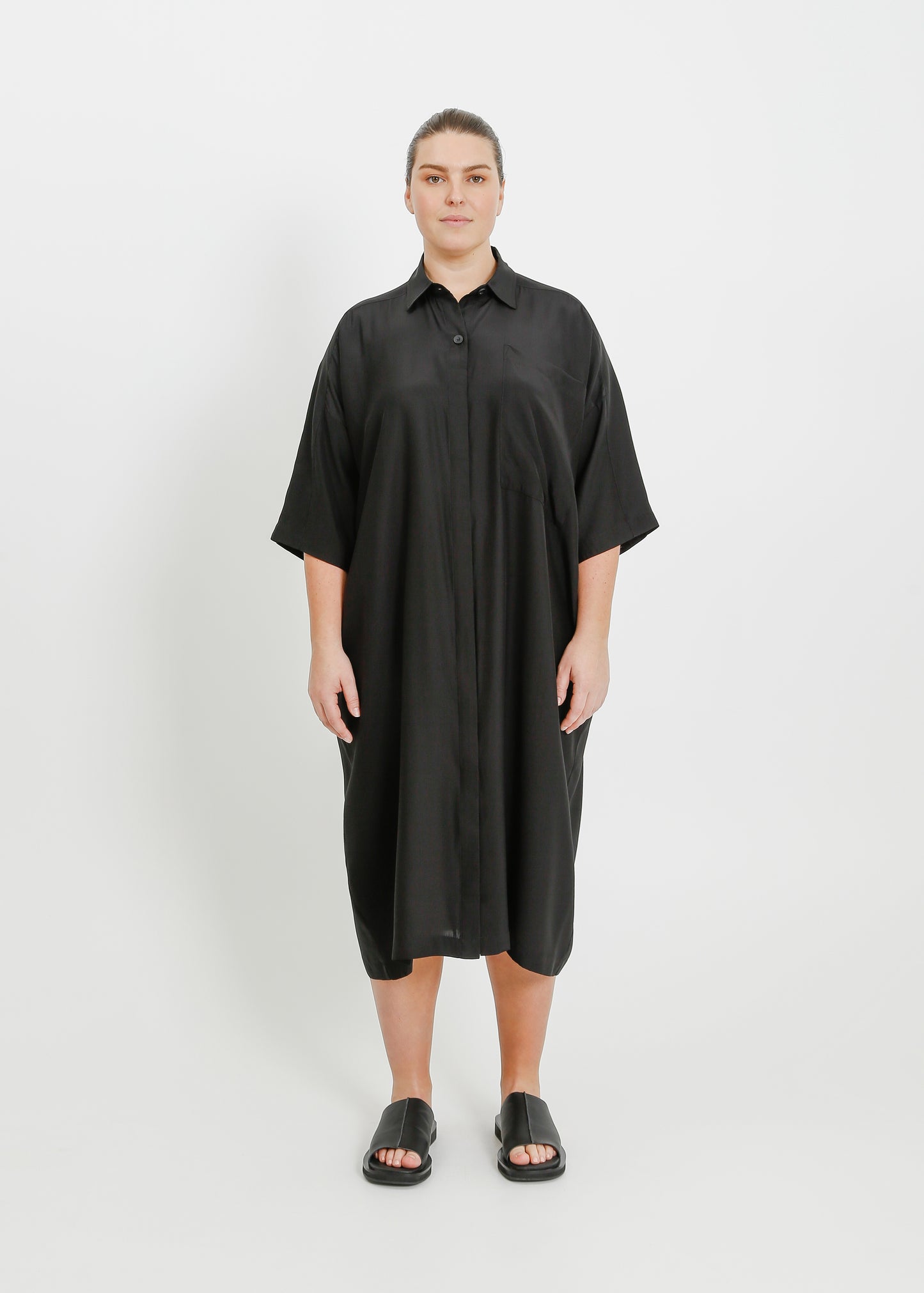 LYRIC SHIRT DRESS / ONYX