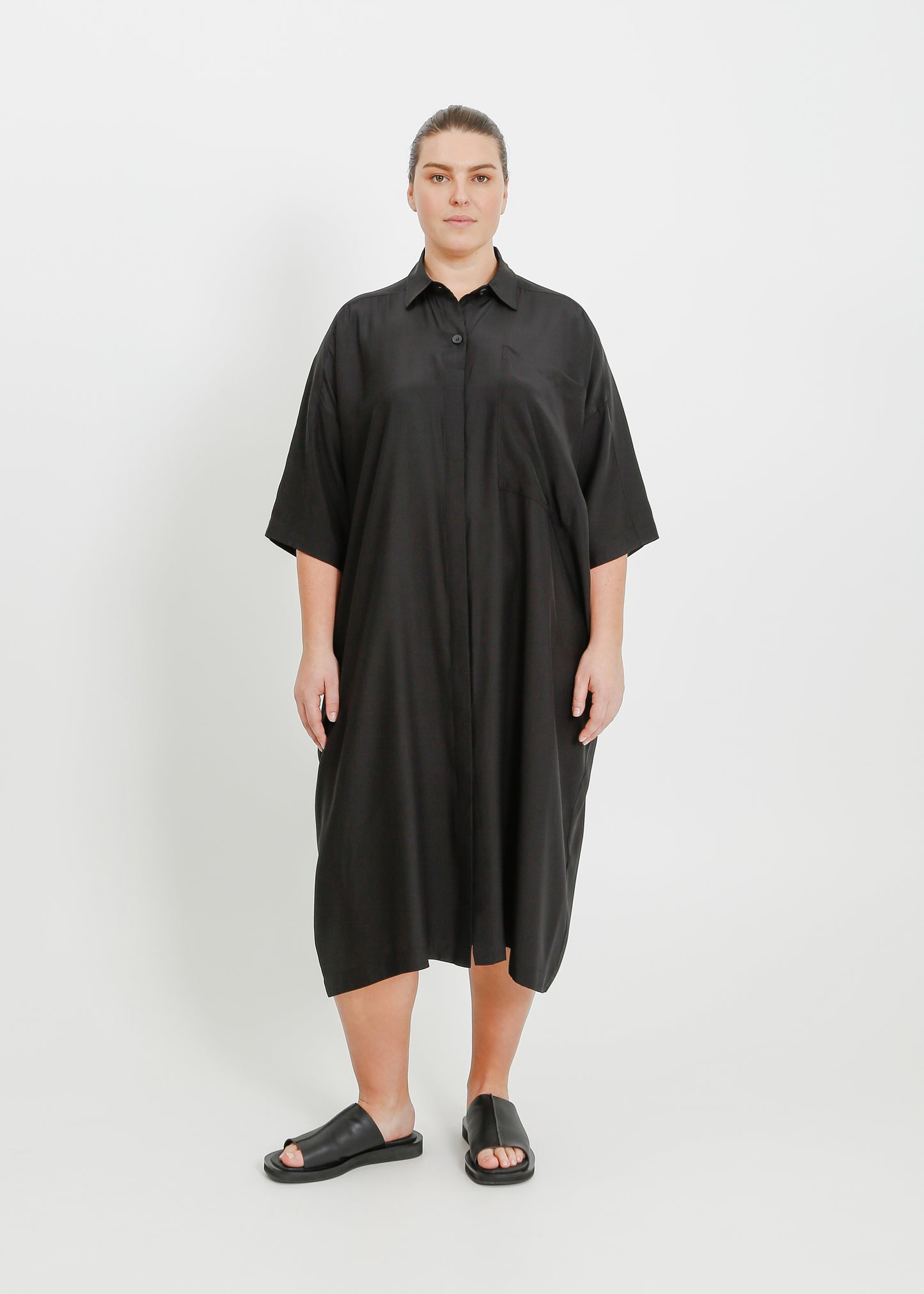 LYRIC SHIRT DRESS / ONYX