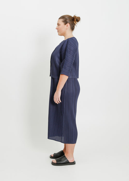 MARGOT PLEAT JACKET / NAVY