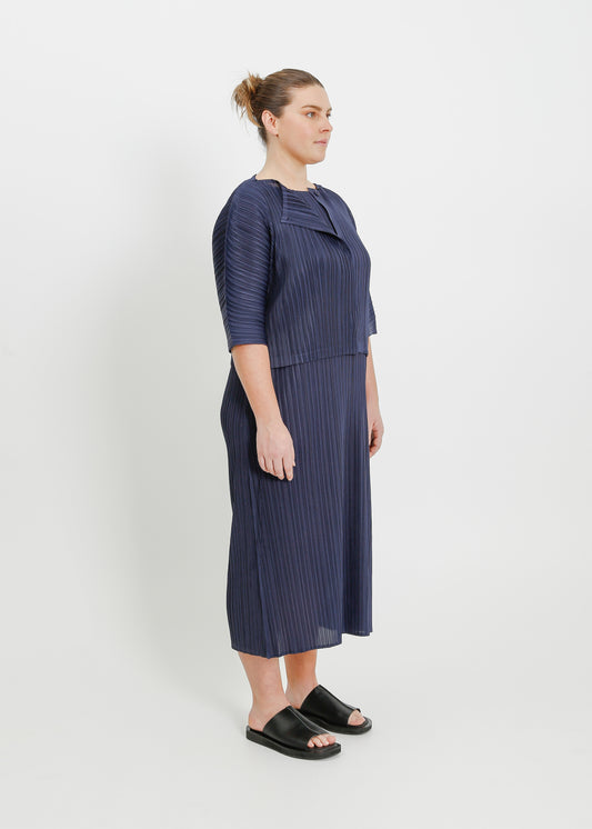 MARGOT PLEAT JACKET / NAVY