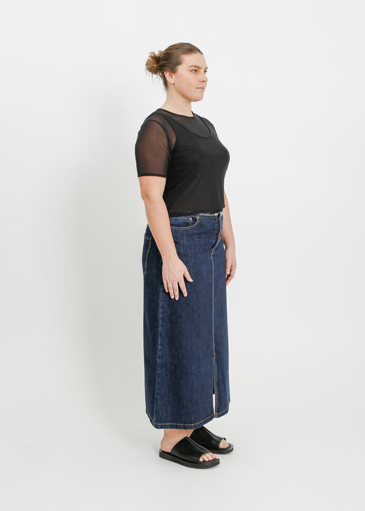 REIGN DENIM SKIRT / INDIGO