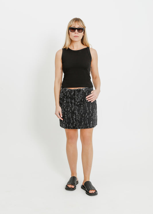 LARA MINI SKIRT  / ONYX