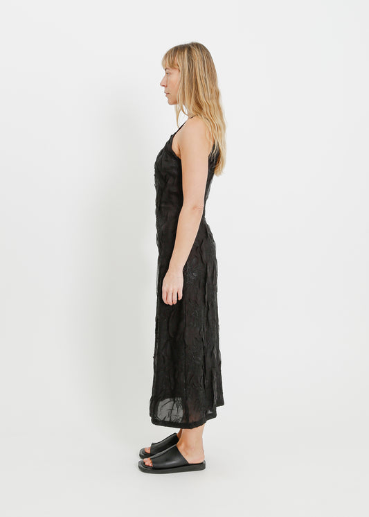 LOWEN PLEAT DRESS / ONYX