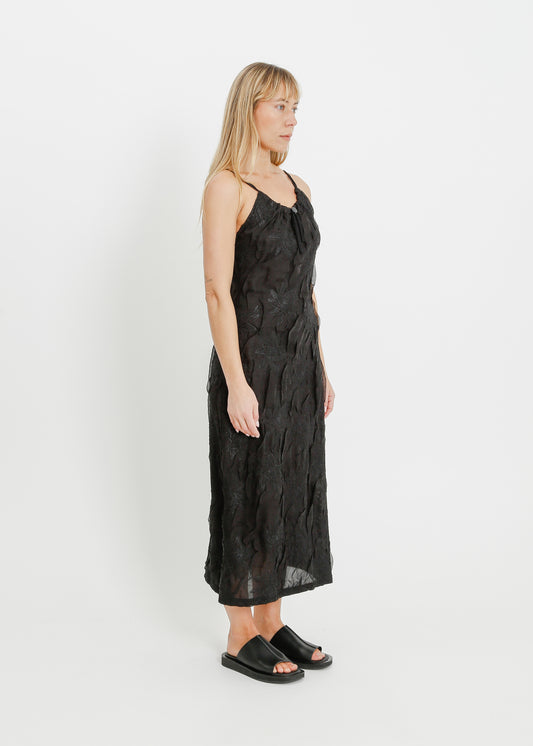 LOWEN PLEAT DRESS / ONYX