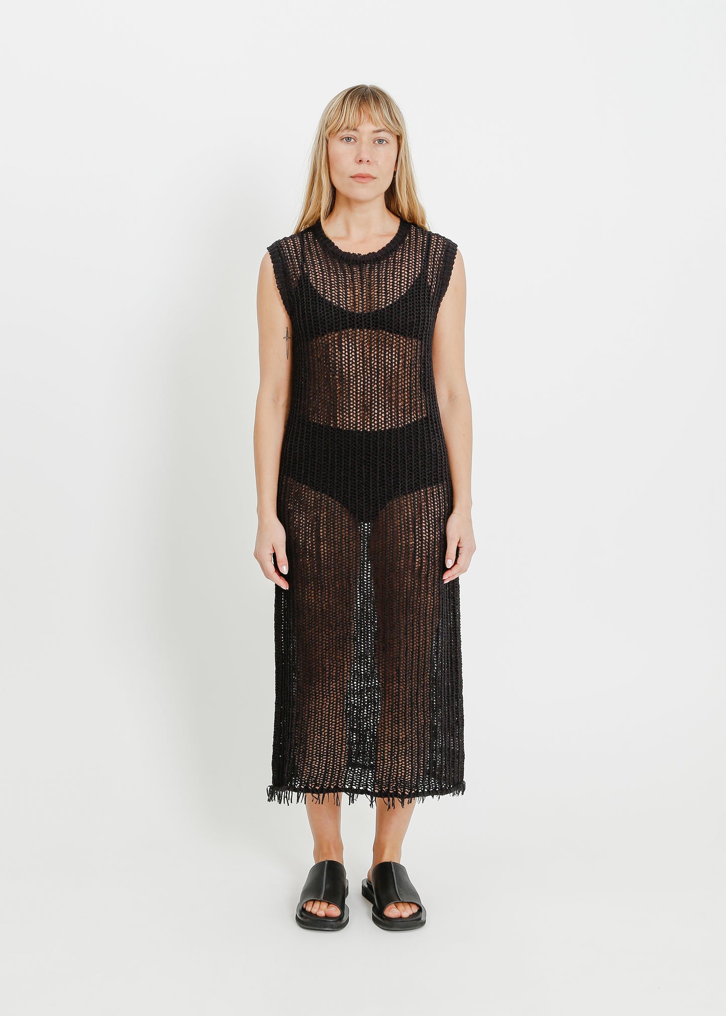 TEGAN KNIT DRESS / BLACK