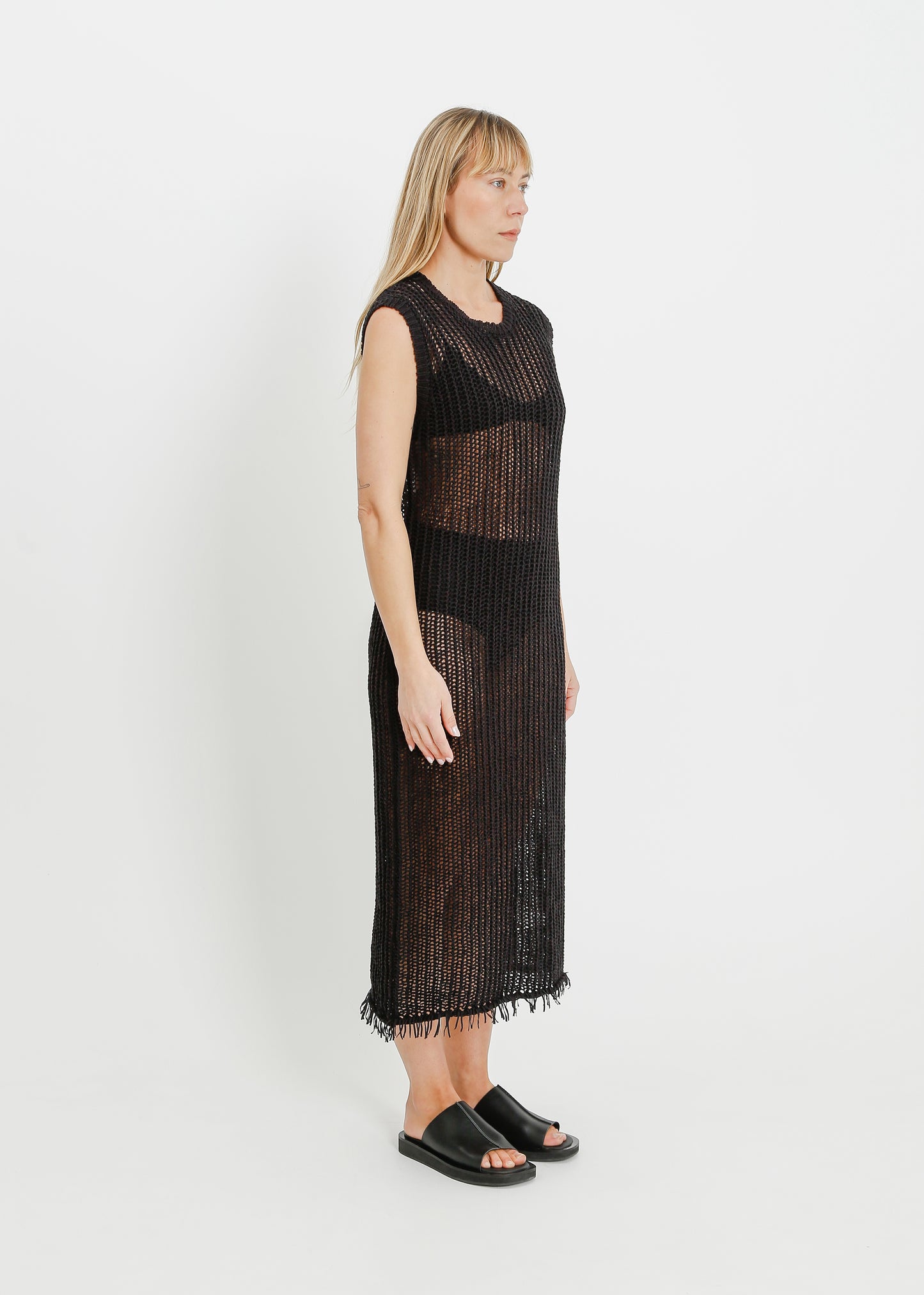 TEGAN KNIT DRESS / BLACK