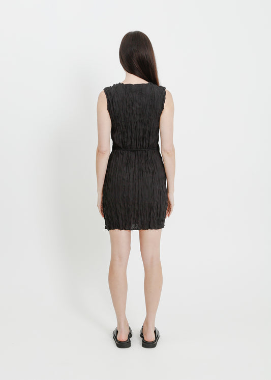 JOSS PLEAT DRESS / BLACK