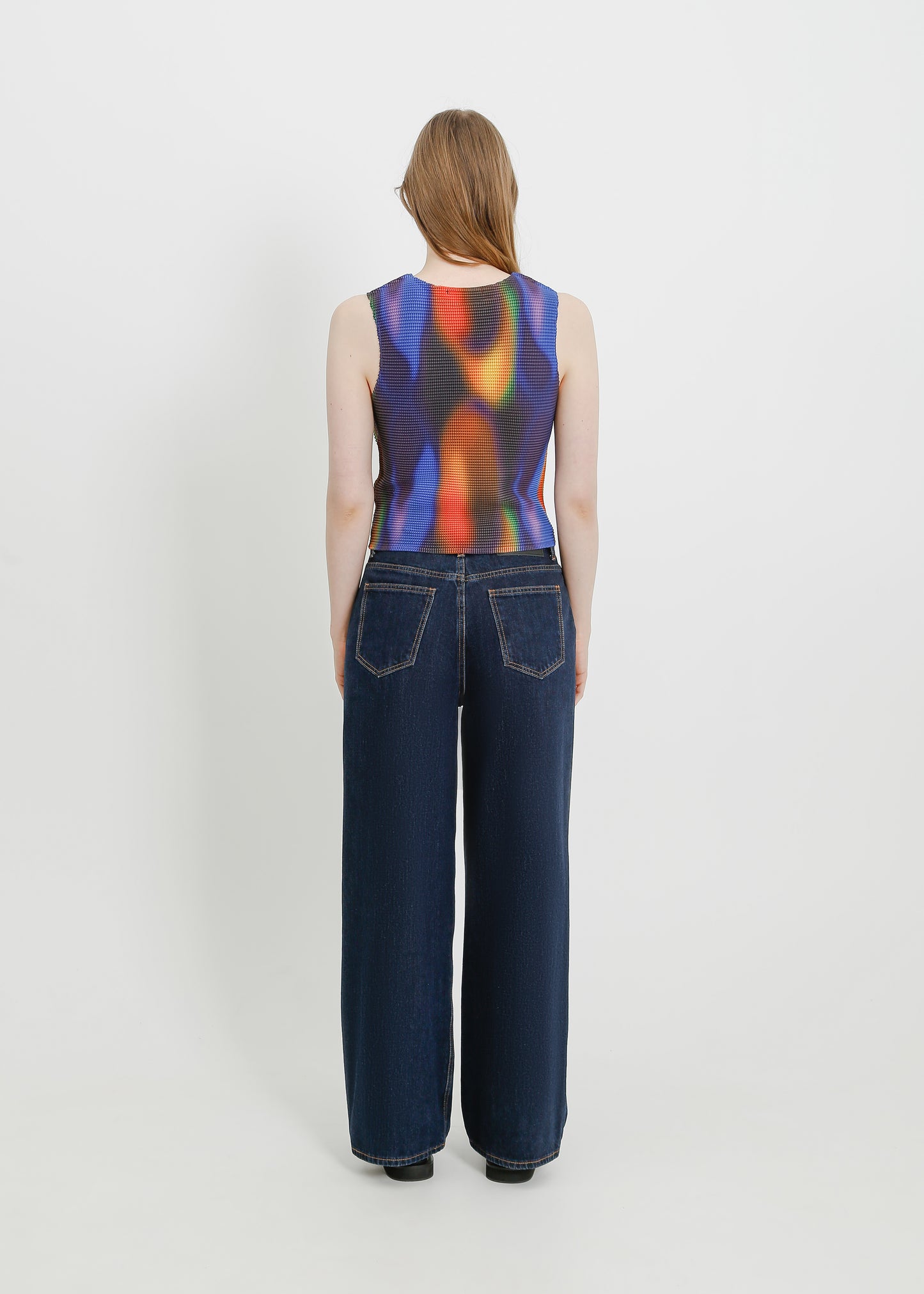 GABY PLEAT TANK / BLUR