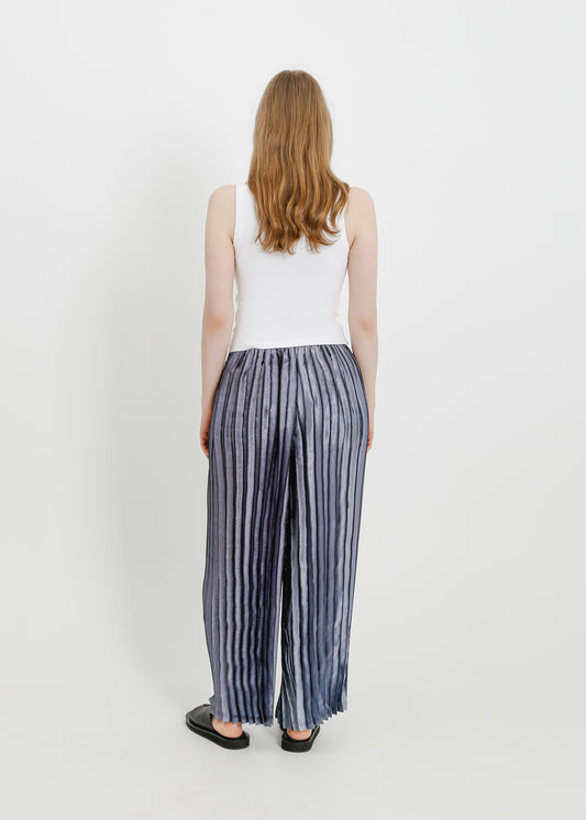 SHAY PLEAT PANT / BLACK-NAVY