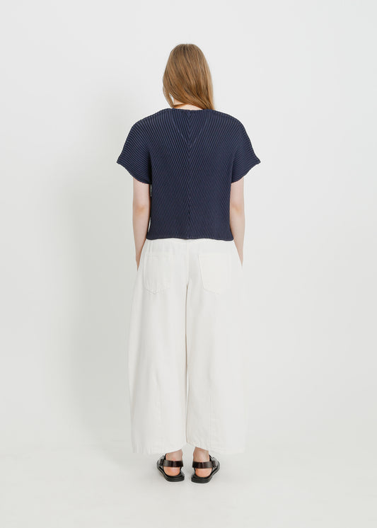 WAVERLY PLEAT TOP / NAVY