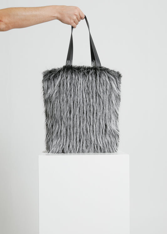 TEMIN FUR TOTE / BLACK-WHITE FUR