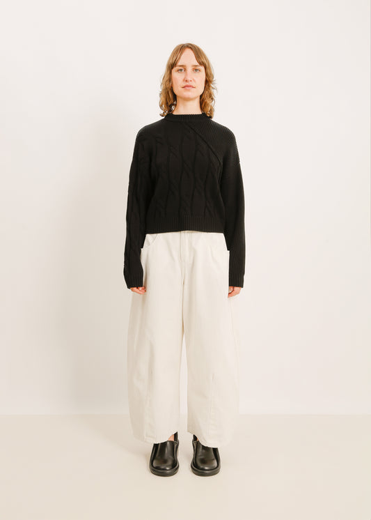 W24 | LENNY KNIT SWEAT / BLACK